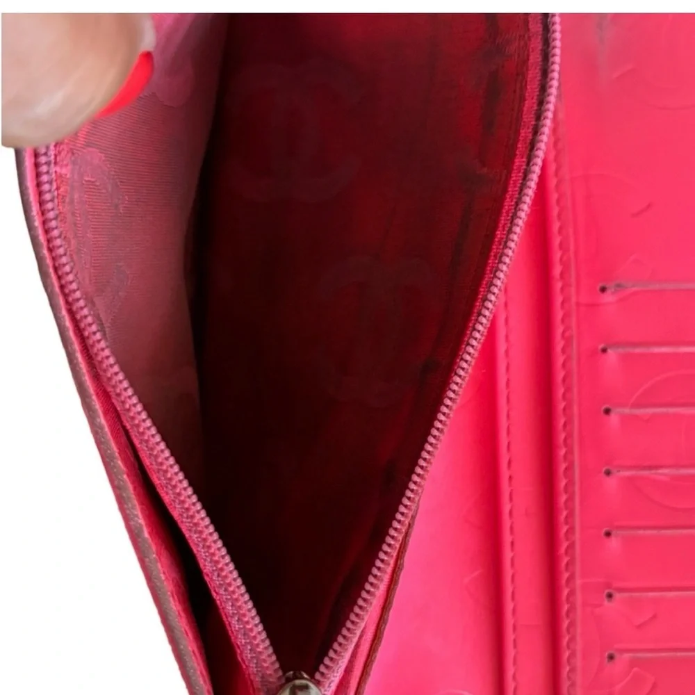 Chanel Cambon Line CC Quilted Long Wallet – Black Calfskin / Pink Interior